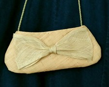 SAC PORTE EPAULE SOIE et RAPHIA "HANTA" ou POCHETTE à BANDOULIERE