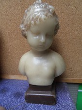 Sculpture statue en cire buste d'enfant art nouveau bust wax children