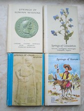 4 mini livres SPRINGS of Consolation, Springs of Roman Wisdom, Springs ok Greek 