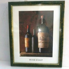 TABLEAU AFFICHE PAPIER CADRE SOUS VERRE PHOTO DE PETER KNAUP PUBLICITE VIN