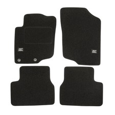 LOGO TAPIS DE SOL NOIR VELOURS SUR MESURE pour PEUGEOT 207 2006-2012 4pcs