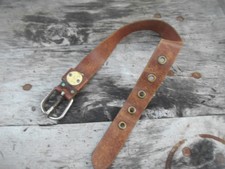 CEINTURE COLLECTOR CUIR EPAISSEUR +++ MARRON  t 50 a 60 VINTAGE 15€ ach imm fp C