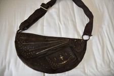 Sac bandoulière suédine marron  TBE