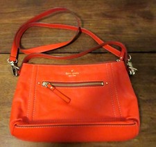 Kate Spade Orange Leather Hand Bag/Cross Body Bag Medium/Large Hardly Used