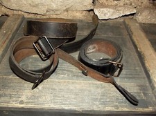 BRETELLE BERTHIER,LEBEL ,MAS 36 ,TAR cuir noir Occasion.