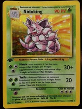 Carte Pokémon : Nidoking 11/102 1ère Édition Holo Set De Base Wizard Fr 1999 