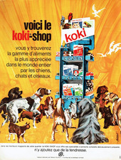 publicité Advertising  1022  1962  Koki-Shop  aliments chien  chat oiseaux