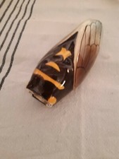 Cigale ancienne vase mural en céramique faïence porte bouquet fleurs vintage