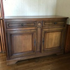 Buffet salon en merisier 145 cm x 54 cm x 214 (103 sans la partie haute)