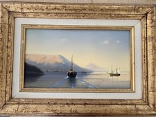 Tableau Signé Magnifique Paysage Marin