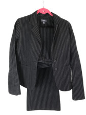 Mexx Ens Tailleur Veste Pantalon Patte d'Eléph Costume Rayé FemmeTop Occas T 40