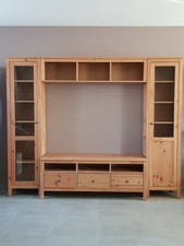 Très beau meuble salon modulable en pin massif ciré, en très bon état