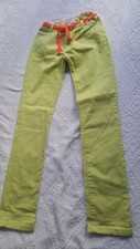CYRILLUS 12 ans très beau jean jaune/vert idéal printemps été pour fille TBE