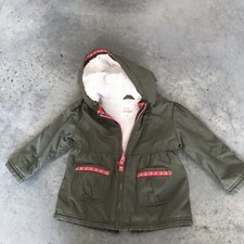 Cat & Jack Vert Olive à Capuche Cargo Bébé Veste (Bx O) 18 MO Mois 18M