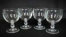 Ensemble de 4 verres à vin en cristal très beau pied torsadé ?