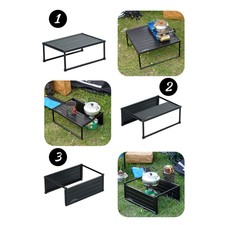 Portable Pliable Table Multifunctional-Barbecue Coupe Vent Salle à Manger Picnic