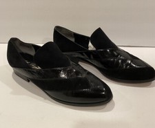 Robert Clergerie Mocassins Plats Cuir Daim Noir 37/6.5