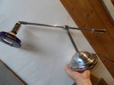 Lampe de table chevet tactile chromé style 70's deco design loft industriel