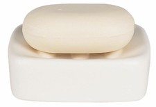 Rétro Blanc Porte-Savon Coquille Design-Rétro En Matt Grès Suisse