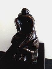 BRONZE LE BAISER DE RODIN SCULTURE REPRODUCTION 