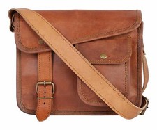 Sac Cuir Vintage Messager Épaule Femmes Cartable Ordinateur École Mallette
