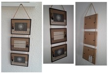 CADRES SUSPENDUS TROIS PHOTOS MOTIFS ETHNIQUES