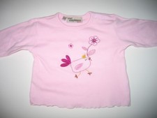 T-shirt ML fille en TBE "Tout simplement" - 6 mois