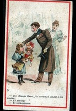 CLERMONT-FERRAND 63: IMAGE Chromo Mode A LA PARISIENNE / Jeune FILLE avec POUPEE