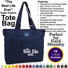 The Best Life Ever Super Feature Tote Bag, Jehovah's Witness, JW.Org, JW Gifts