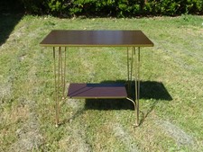 desserte formica table television  roulettes  1960 pieds effel