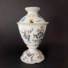 Bouquetière pique-fleurs en faïence de Nevers XVIIIe vase ancien 18e siècle XIXe