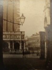 PHOTO  STEREO ITALIE VENISE PORTE DU PALAIS DUCAL 1880 ALBUMEN STEREOVIEW 
