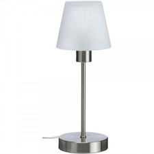 Lampe de bureau 595500107 Luminaire pour Bureau Gris avec Abat-jour en Verre