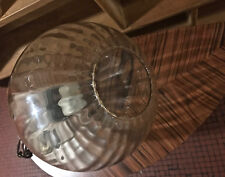 tres rare ancienne lampe suspension grand lustre verre bronze art deco nouveau