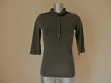 BURBERRY BRIT- HAUT - POLO - STRETCH - Taille S  - KAKI -  Authentique