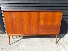 Rétro Vintage Mid Century Danish Teak Sideboard Meuble TV 1960 S 70 S pieds en bois