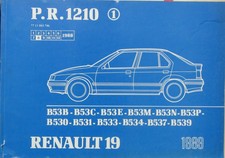 1989 RENAULT R 19 CATALOGUE DE PIECES DETACHEES PR 1210  R19   