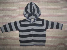 GILET RAYE A CAPUCHE GRAIN DE BLE 6 mois 67 cm