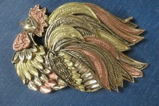 ornement, plaque représentant un coq vintage