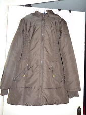 Parka manteau chaud à capuche imperméable marron C&A fille 12 ans - BE