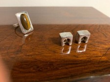 Bijoux en argent, bague et boucles d'oreilles