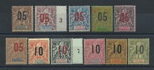 Anjouan N°20/30** (MNH) 1912 - Type Groupe surchargé
