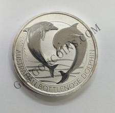 2019 Australian 1.5 OZ Argent Bottlenose Dolphin Certifié Lingo Pièce de Monnaie