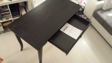 Bureau Ikea Leksvik Noir Occasion très bon état