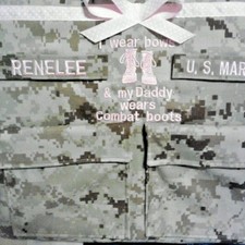 Handmade Marine Diaper bag  unisex gift for Marine Baby-your choice colors words