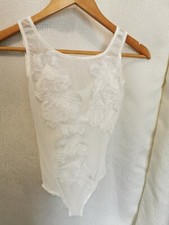 Body femme blanc dentelle resille  taille M