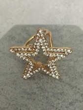 Plaqué or AUSTRAIN Crystal Star Écharpe Bague Nouveau Taille 1.5"/1.5"