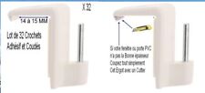 32 Crochets,Ca ne Tombe Plus,Coudé et Adhésif,Tringle Rideaux,Fenêtre,Porte PVC
