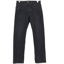 Lee Blake Jean Noir Standard Droit Extensible Taille Hommes W33 L32