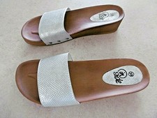 PAIRE DE MULES T38/39 BLANC/BRILLANT   (M258)